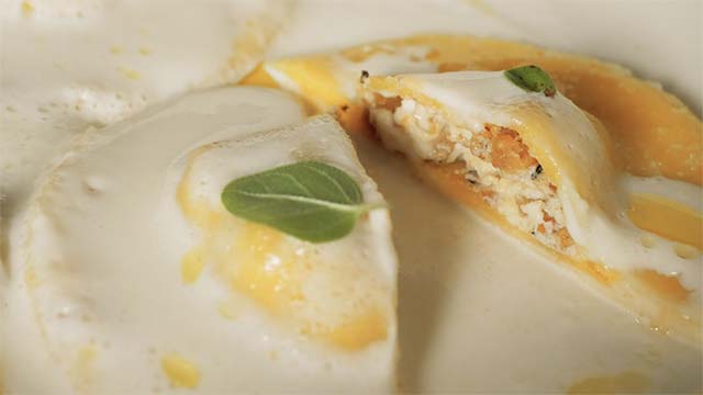 Crumbles-Stuffed Ravioli